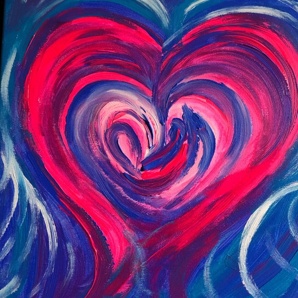 Original Acrylic Baby Love 💗 Painting